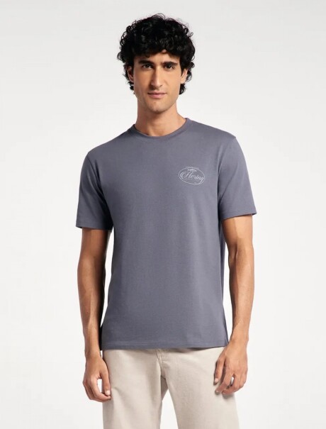 CAMISETA CON ESTAMPA MODELO REGULAR GRIS
