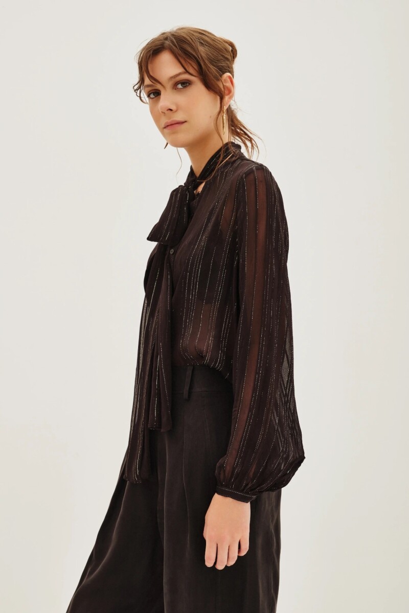 Camisa Maki Scarf Negro