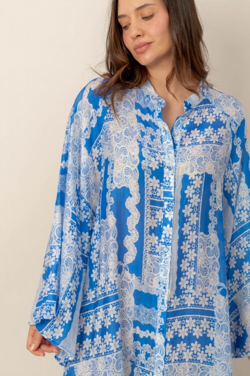 Vestido Estampa Azul