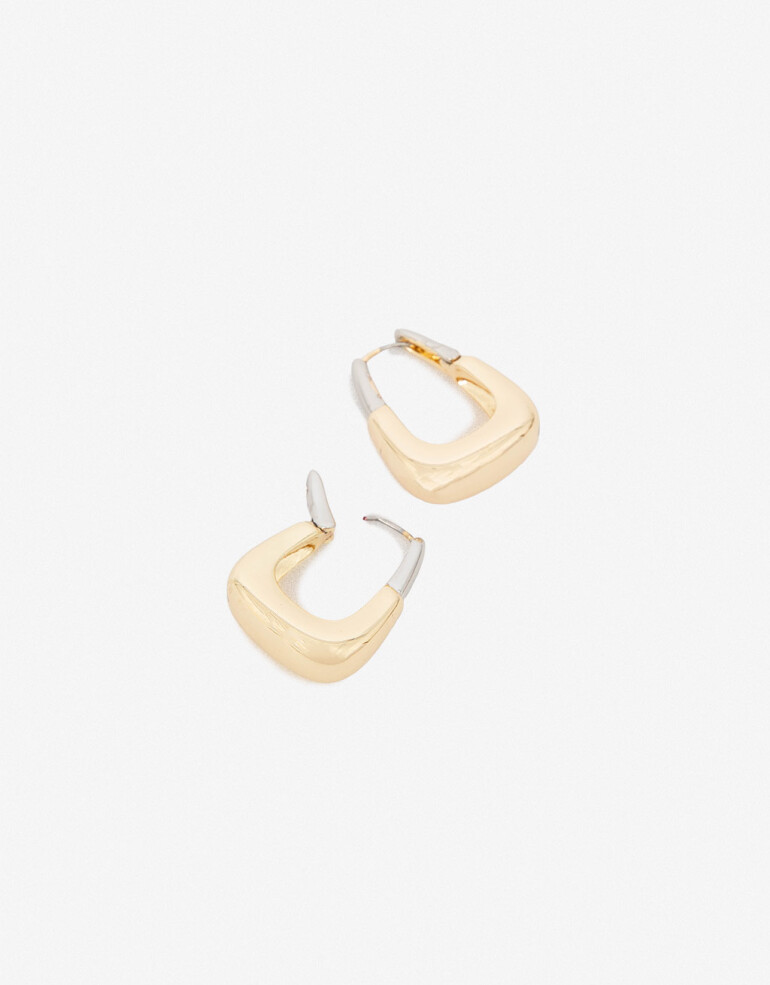Aros Argollas Metal Argollas De Metal Biplating - Dorado