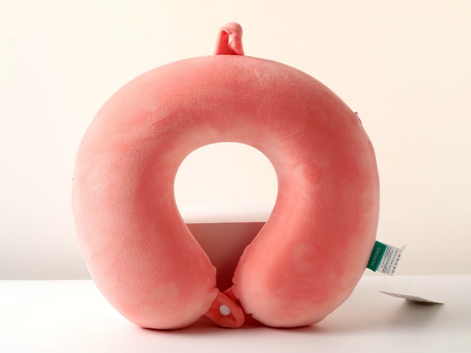 ALMOHADA CUELLO VISCOELÁSTICO FORMA U (ROSA) 