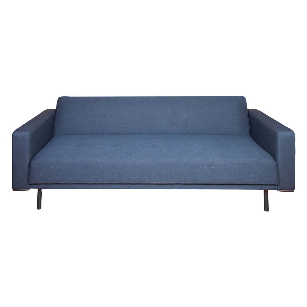 SOFÁ CAMA 2 CUERPOS TELA AZUL HUGO