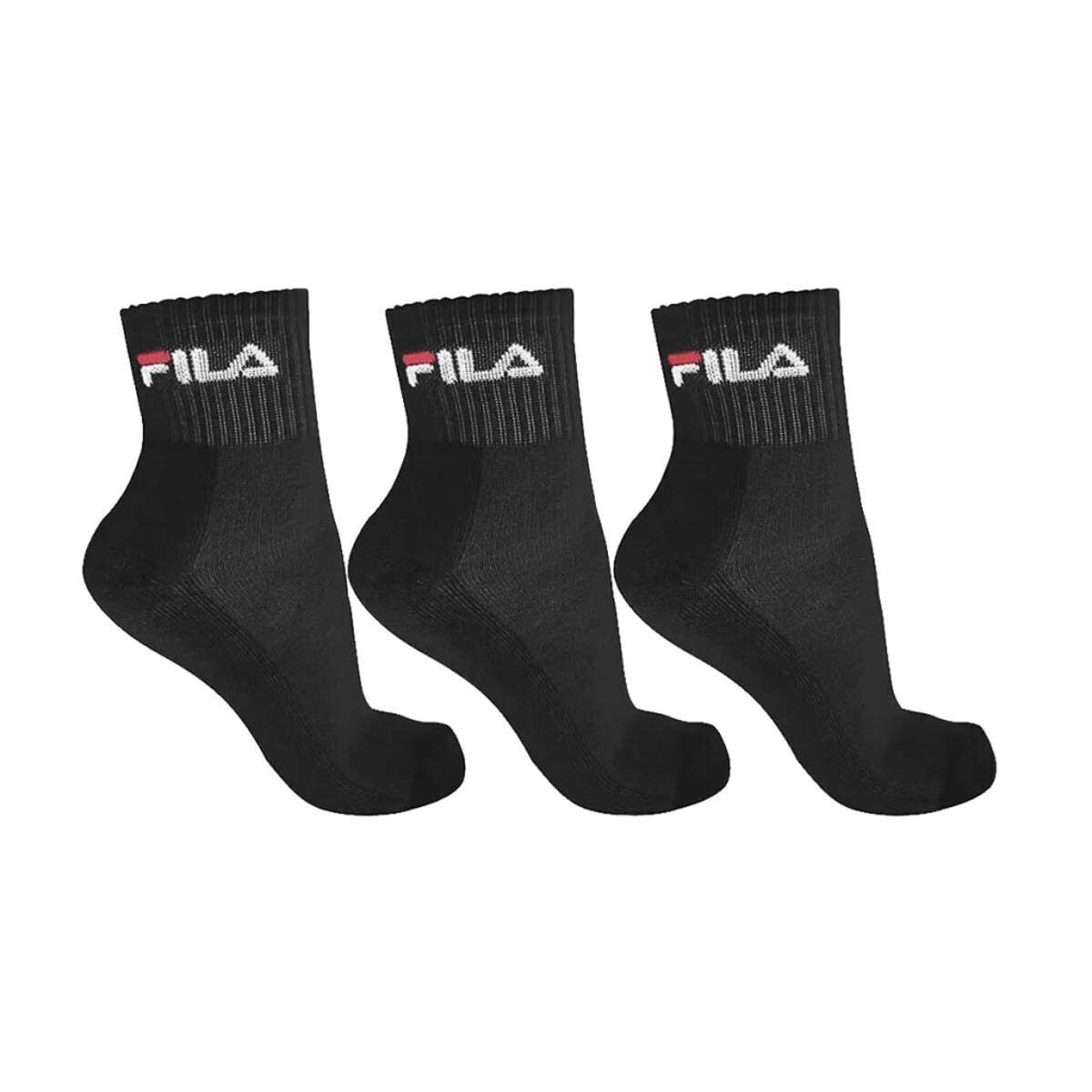 Fila Medias Tripack Unisex Caño Médio - Negro 