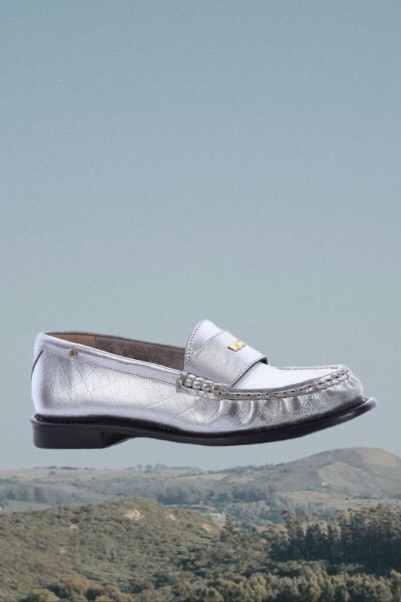 Mocasín Croco - Silver 