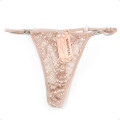Tanga Colaless Ajustable De Encaje Nude