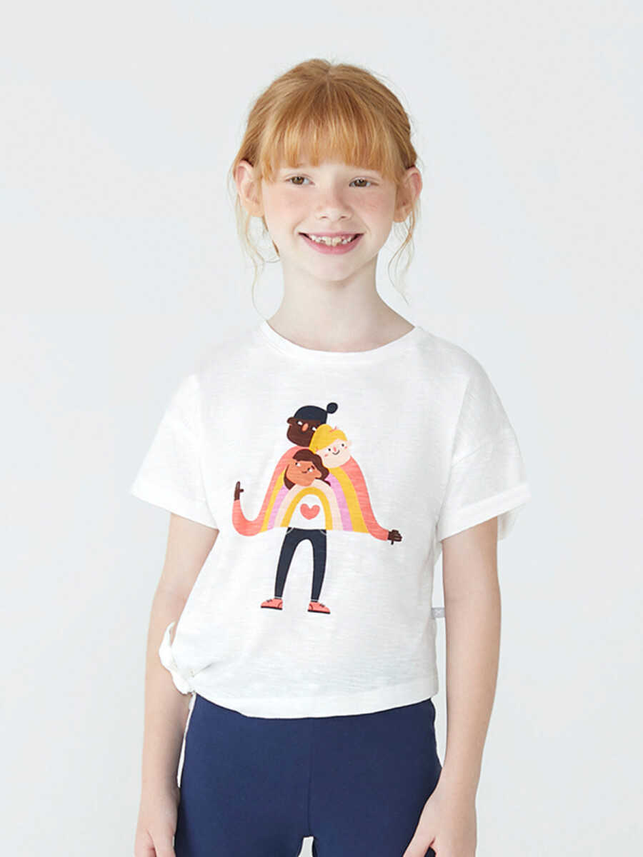 BLUSA DE NIÑA ESTAMPADA - BEIGE 