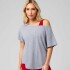 Polo Oversized Tee Mujer Classic Grey Heather