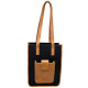 Matera en simil con bolsillo frontal Negro con whisky