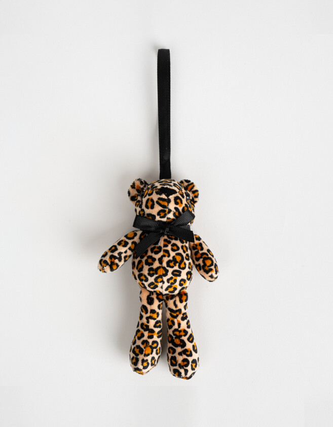 Llavero Peluche Llavero Y Charm Osito Animal Print - Combinacion Multicolor