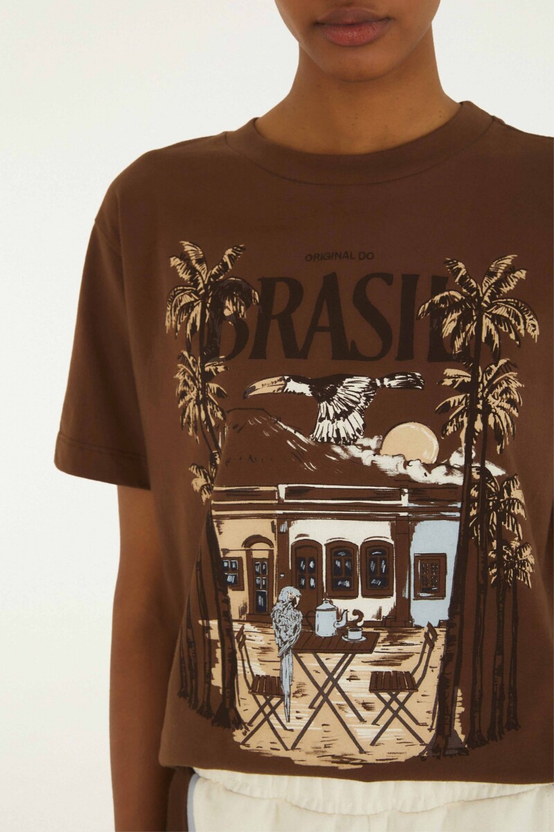 REMERA BRASIL Marron