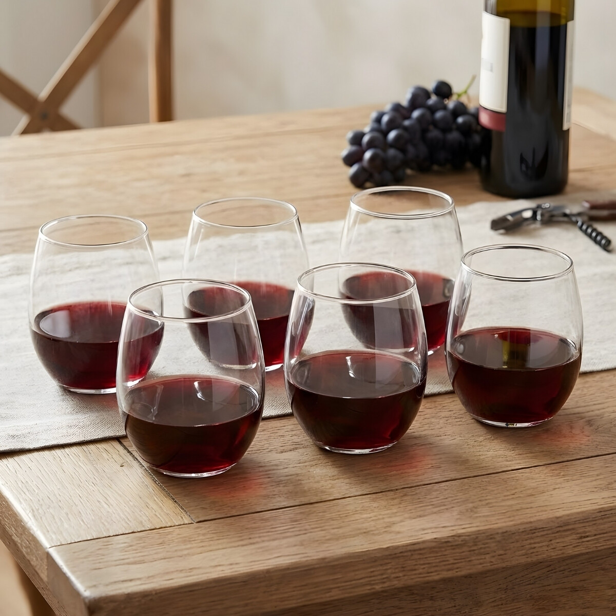 Set x6 vasos de vino 475ml - TRANSPARENTE 