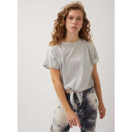 Remera moscou anudada Gris melange