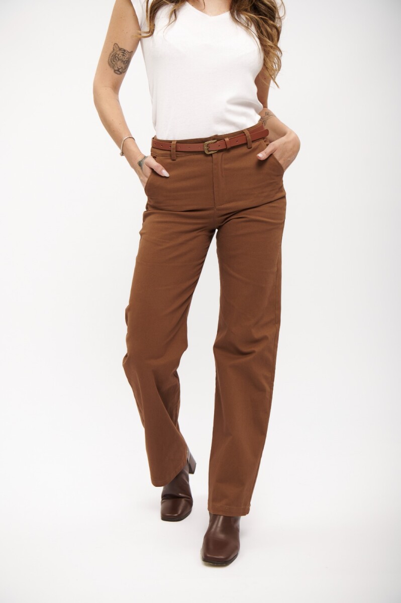 PANTALON WIDE ACTIVE - CHOCOLATE 