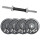 Set Mancuerna Maciza Cromada C/ Roscas + 10 Kg Pesas 4 discos de 2.5kg