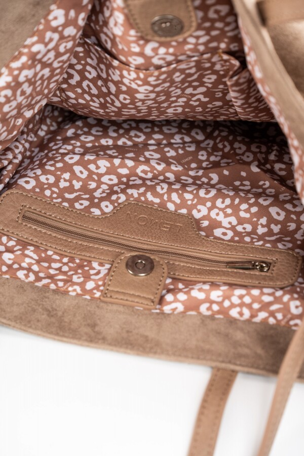 Travel Bag Gamuza Vegana Mocha