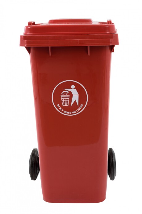 Contenedor De Residuos En Color Rojo - 120 Litros Contenedor De Residuos En Color Rojo - 120 Litros