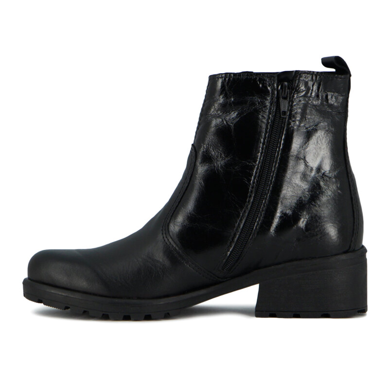 Macri Bota Caña Baja Suela Tr Taco Foliado Negro-animal Print