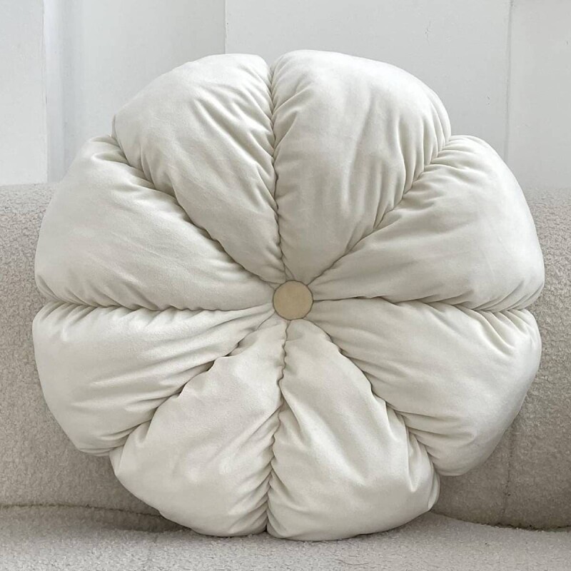 Almohadón flor Camelia beige