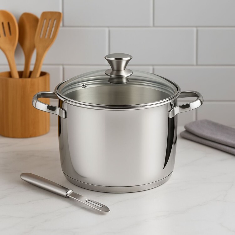 Olla Alta Acero Inoxidabl Tramontina Allegra 24cm 7,5 litros PLATEADO