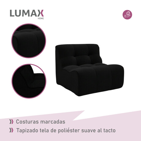 Sillón Sofá Lumax Modelo Tuuvi en caja Compactado Negro