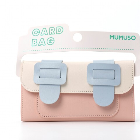 CARTERA LARGA MULTIFUNCIONAL DE TRES PLEGABLES (BLOQUEO DE COLOR/BLANCO Y ROSA) CARTERA LARGA MULTIFUNCIONAL DE TRES PLEGABLES (BLOQUEO DE COLOR/BLANCO Y ROSA)