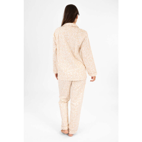 Pijama franela Beige