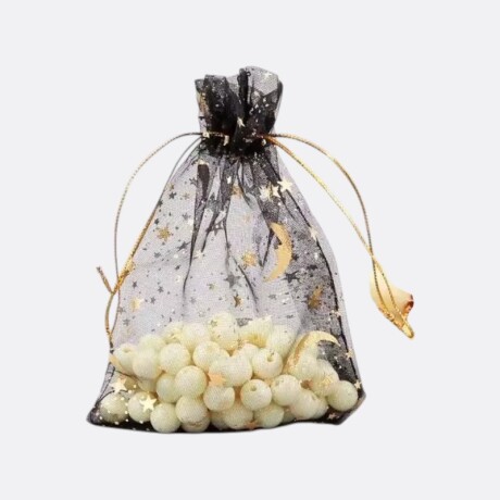 Bolsita De Organza De Regalo Negro