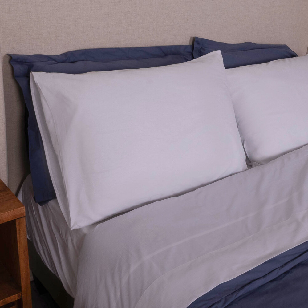 JUEGO DE SÁBANAS KING ALGODON BLANCO COTTON BASIC 180 HILOS