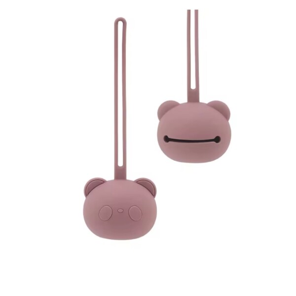 porta chupete pod silicona oso rosa