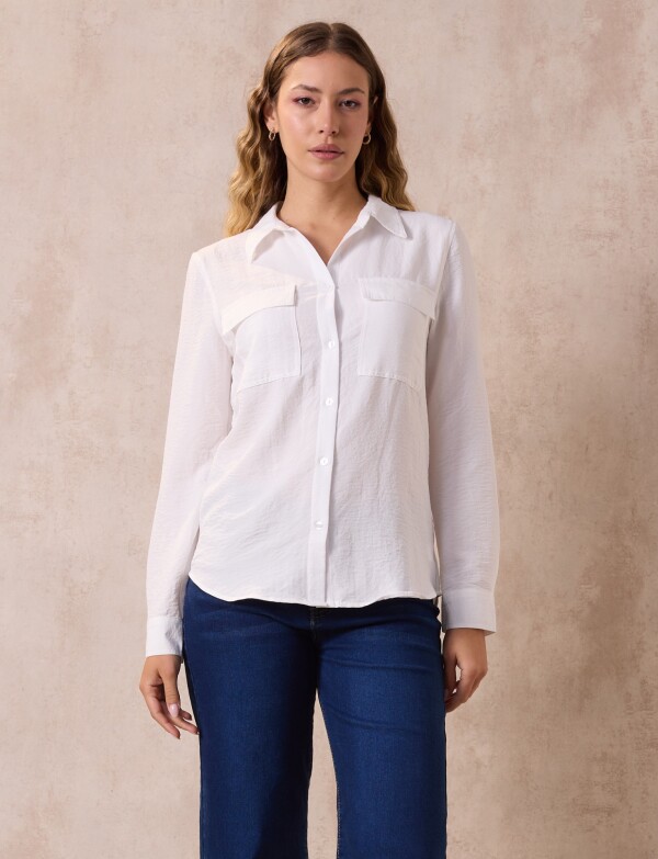 Camisa Bolsillos BLANCO
