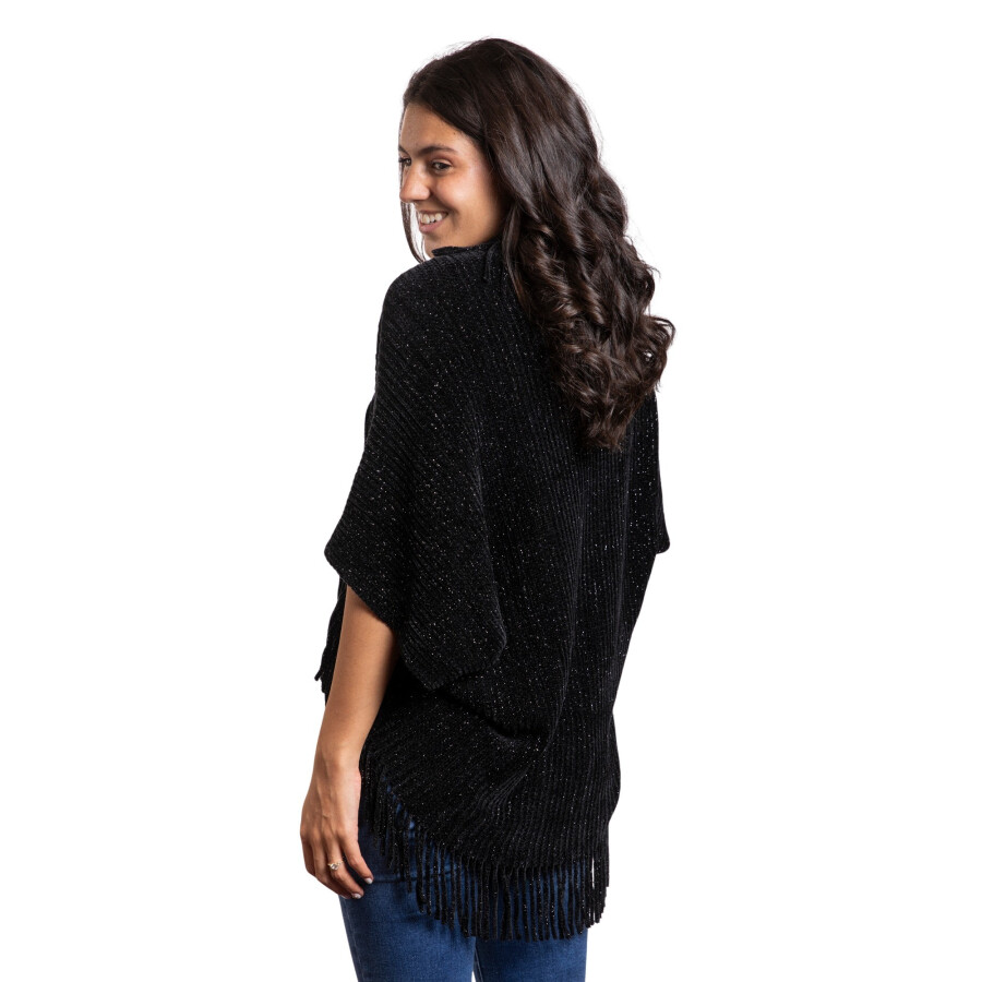 CHERRY RUANA BLACK