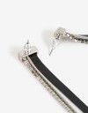 Aros Colgantes Largos Color Aros Colgantes Largos Black - Plateado Rodio