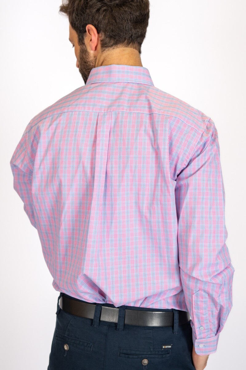 Camisa Escocesa Rosada y Celeste