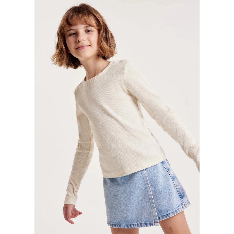 BLUSA ML FEM OFF WHITE