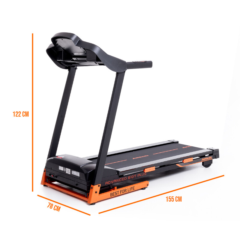 Caminador Athletic 610t Plus Motor 2hp Velocidad Hasta 16km Negro