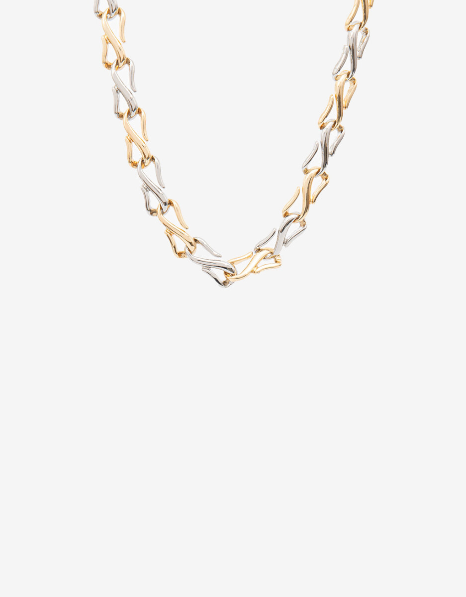 Collar Corto Eslabones Biplating 