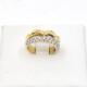 Anillo En Oro 18K Combinado Con Brillantes Anillo En Oro 18K Combinado Con Brillantes