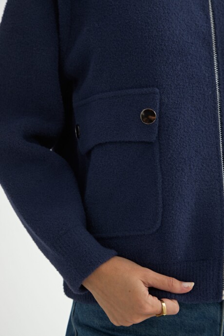 ABRIGO GENTIANA C/CIERRE AZUL