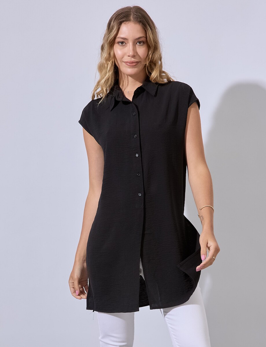 Camisa Larga - Negro 