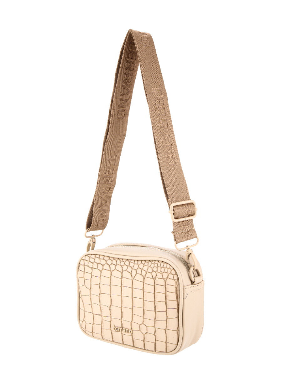 Bandolera Croco - Taupe 