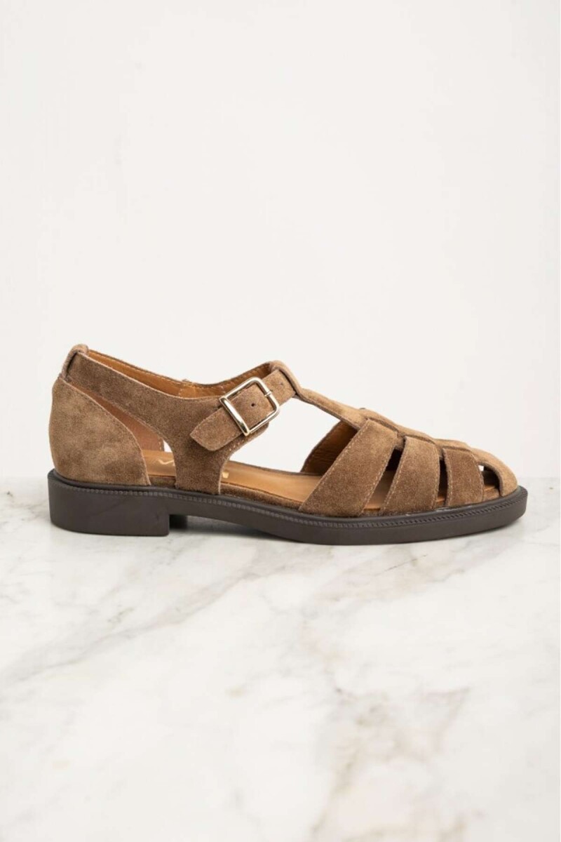 Cangrejera Gamuza - Marron 