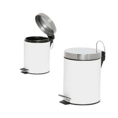 PAPELERA A PEDAL 5LTS Blanco