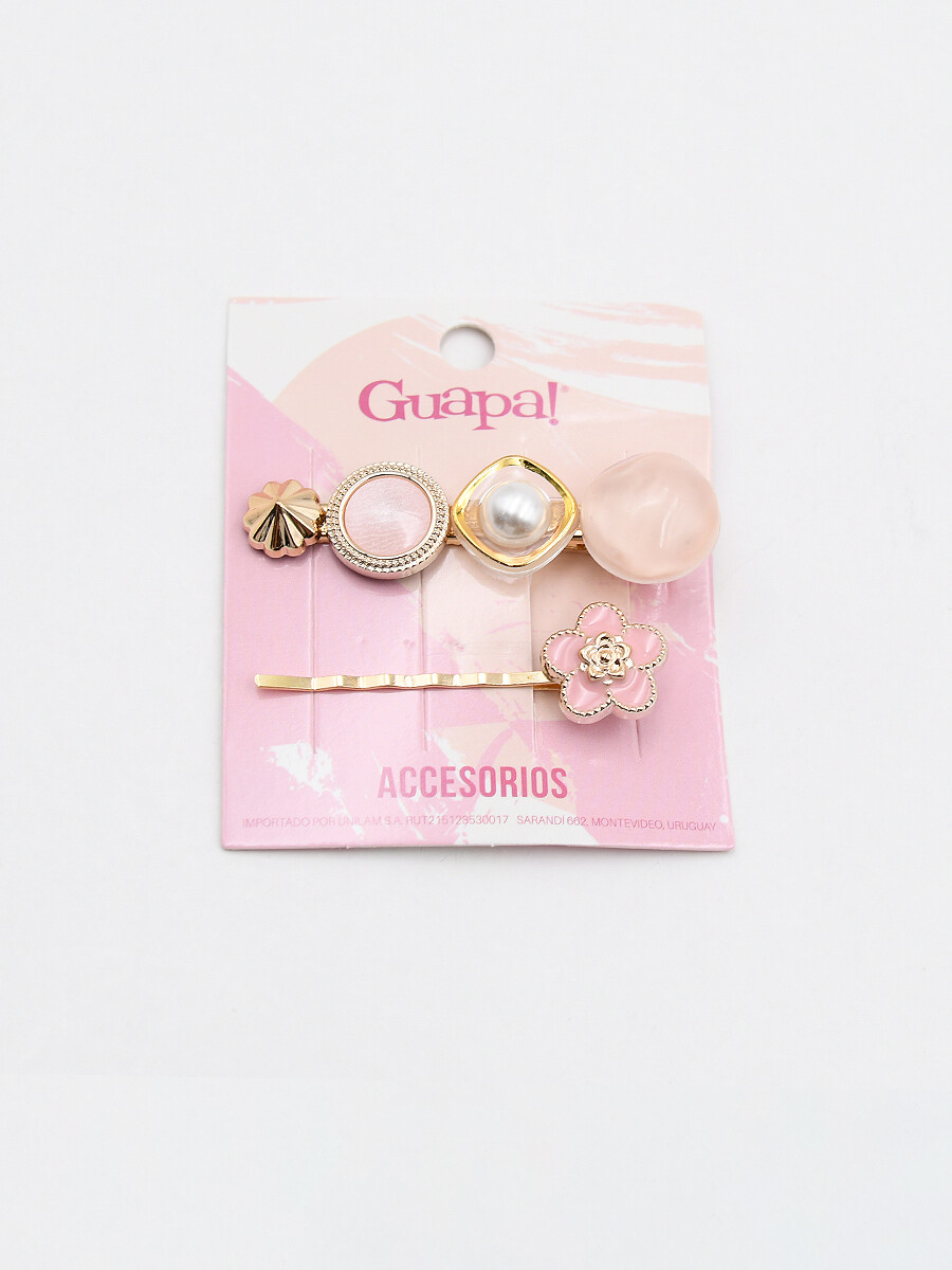 BROCHES SET X2 - ROSA CLARO 