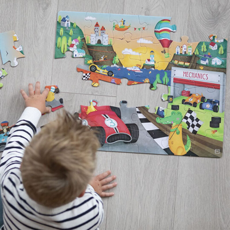 Puzzle 36 Pzas Eureka Carreras