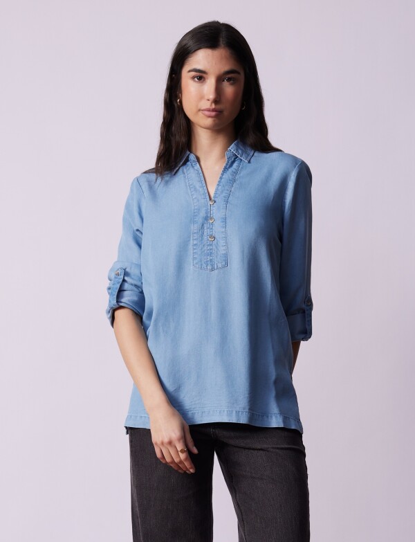 Blusa Lyocell JEAN CLARO