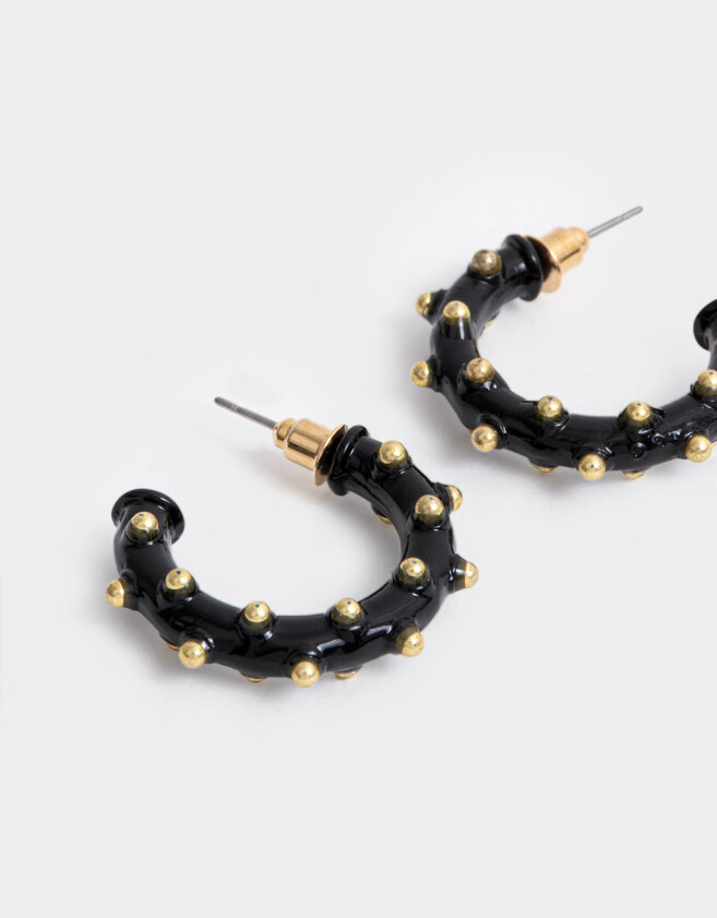 Aros Argollas Esmaltado Aros Argollas Esmaltado - Dorado