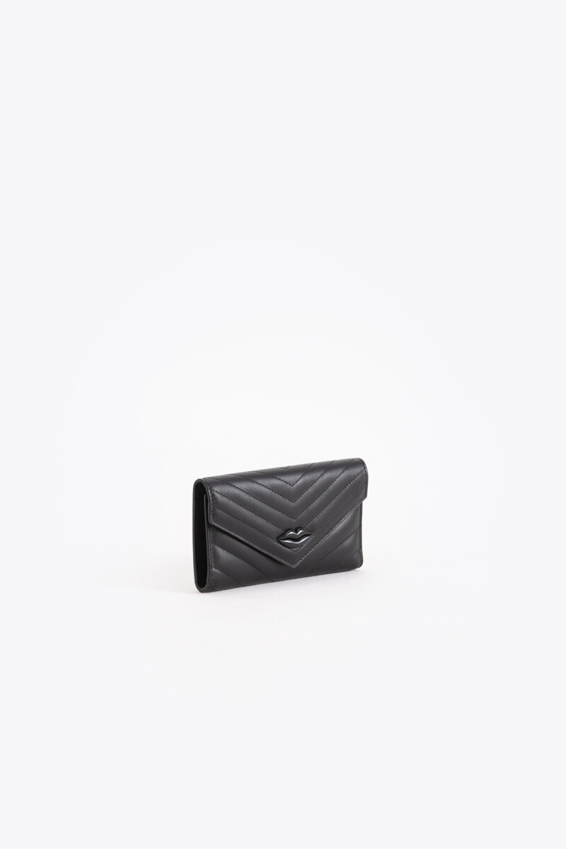 MAXI BILLETERA LIPSTICK FLAP Negro