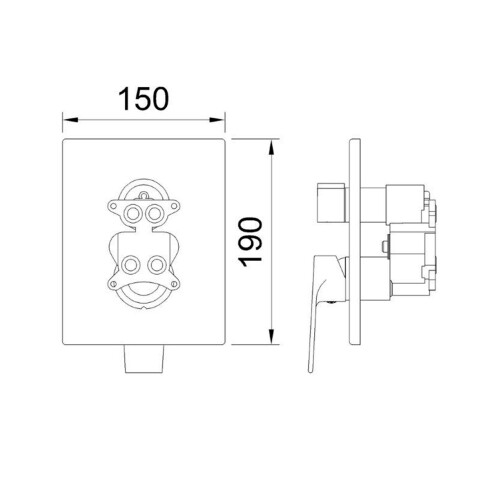 Griferia De Ducha Empotrar Linea Agora Xtreme Clever Con Transferencia Cromada 000