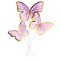 Toppin Diseño de Mariposa x12 Violeta