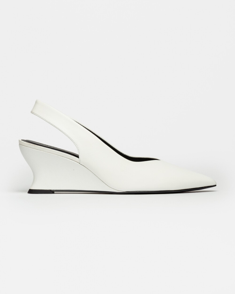 Stiletto Bianca en cuero liso Blanco